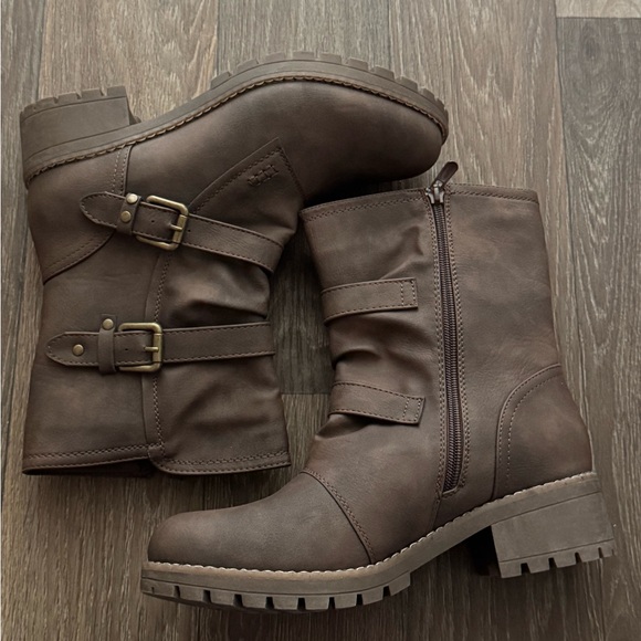 Global Win Shoes - New GlobalWin Brown Zipper Ankle Boots